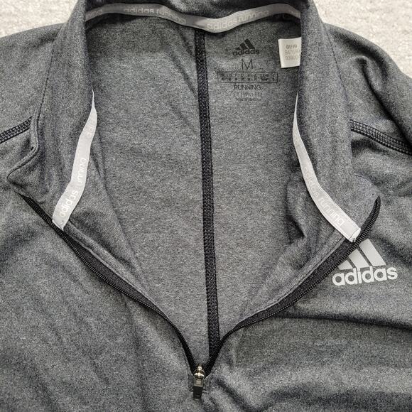 Adidas Men's Medium Running Fleece 1/4 Zip Pullover Jacket Sweatshirt - Picture 6 of 9